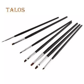 7 шт. акриловых ручек для дизайна ногтей, УФ-гель для наращивания ногтей, кисточки для дизайна, маникюрный набор, косметический инструмент