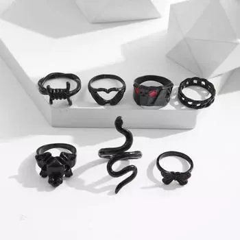 7 шт., браслеты на пальцы в западном стиле, винтажные гальванические геометрические гипоаллергенные ювелирные аксессуары, преувеличенные