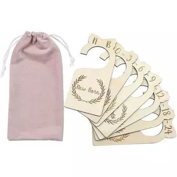 7 шт. деревянных разделителей для детского шкафа от новорожденных до 24-месячных детских шкафов, органайзеры для детского декора