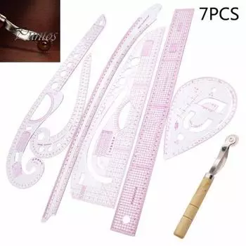 7 шт., дизайнерская линейка для одежды, французская кривая резка, дуговая пластина, инструмент для изготовления ремесел