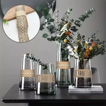 7 шт., джутовые ленты в деревенском стиле, пеньковая веревка, тканая лента, сетка из мешковины, кружевная лента для рукоделия, 2 м/рулон 7pcs