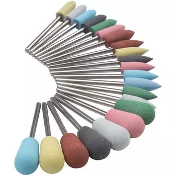 7 шт. фрезы для маникюра силиконовые сверла для ногтей для маникюрной машины фрезы для удаления гель-лака буферные файлы