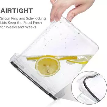 7 шт. герметичные контейнеры для хранения пищевых продуктов с кладовой и набор контейнеров для хранения сухих пищевых продуктов, муки и сахара