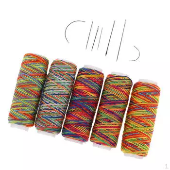 7 шт., изогнутая обивка, ручное шитье с 5 шт. полиэфирной джинсовой нитью