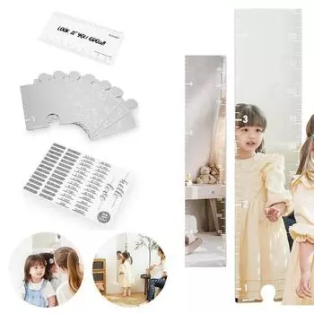 7 шт./компл. акриловое зеркало для детей, таблица роста, детская комната, детская спальня, для мальчиков и девочек, настенная линейка для измерения высоты Sets