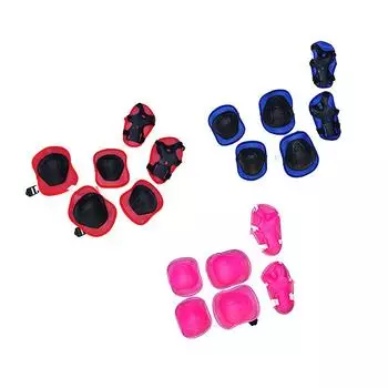 7 шт./компл. Детская защитная экипировка для велоспорта, велосипедный шлем, защита колена, запястья, локтя, роликовые наколенники для велоспорта, комплект защиты шлема розовый