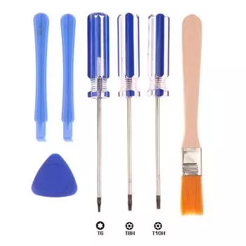 7 шт./компл. Инструмент для ремонта отверстий с защитой от несанкционированного доступа для Xbox One 360 PS3 PS4 PS5 Series Отвертка Torx T6 T8 T10 Отвертка 7Pcs