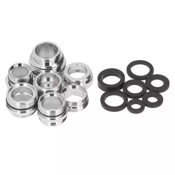 7 шт./компл. Комплект адаптеров для смесителя с наружной и внутренней резьбой с прокладкой, комплект адаптеров для аэратора из латуни для садового шланга