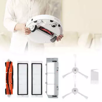 7 шт./компл. комплект сменных фильтров для основной щетки, подходит для робота-пылесоса Xiaomi MIJIA