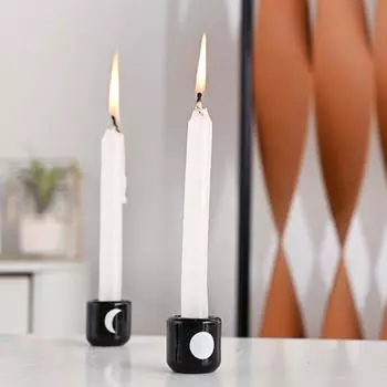 7 шт./компл. Маленький подсвечник настольный орнамент керамическая подставка для свечей украшение для вечеринки 3.2x3.2x3.2см 7pcs/set