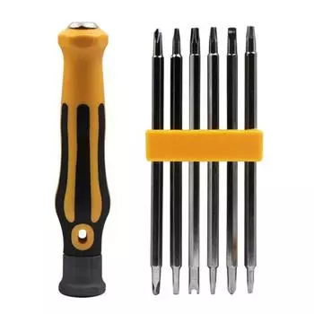 7 шт./компл. отвертка с сильным магнетизмом, нескользящее оборудование для мастерской, набор многоразрядных отверток 12 в 1 для домашнего использования 7 Pcs/set