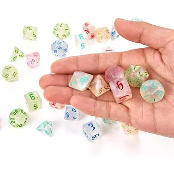 7 шт./компл. подарок для TRPG DND D4 D6 D8 D10 многогранные кости DND настольная игра игральные кости