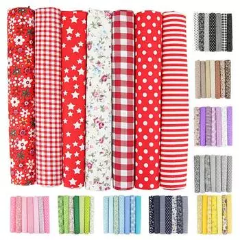 7 шт./компл. уникальная ткань для сращивания, изысканная хорошая тканая пэчворк с тонкой текстурой 25 cm жёлтый