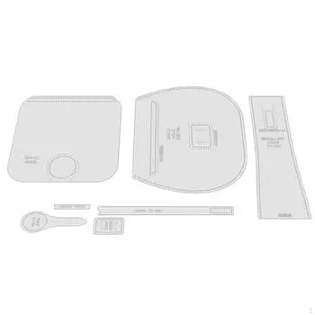 7 шт. кожаные трафареты с узорами для сумок, шаблоны для сумочек, линейка шаблонов для лоскутного шитья для рукоделия Kraft Paper