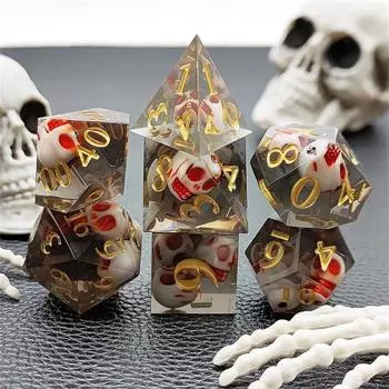 7 шт. креативные смолы D6 D8 D10 D12 D20 многогранные настольные игры аксессуары набор кубиков