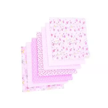 7 шт. Квадратная стеганая ткань из чистого хлопка, комплект с разными узорами, товары для дома, аксессуары для ткани с цветочным принтом