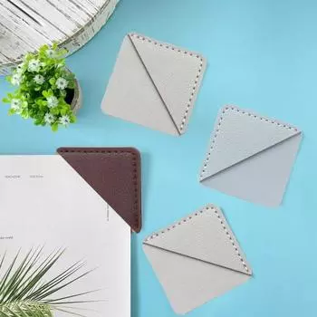 7 шт. квадратная закладка из искусственной кожи в стиле ретро, квадратная закладка для книг, аксессуары для книг ручной работы, зажимы для страниц