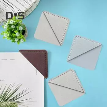 7 шт. квадратная закладка из искусственной кожи в стиле ретро, квадратная закладка для книг, аксессуары для книг ручной работы, зажимы для страниц разноцветный