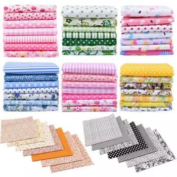 7 шт. лоскутная ткань, не выцветающая, дышащая, по желанию, устойчивая к разрыву, сделай сам, швейная ткань с принтом, упаковка для шитья, ткань для рукоделия для дома K