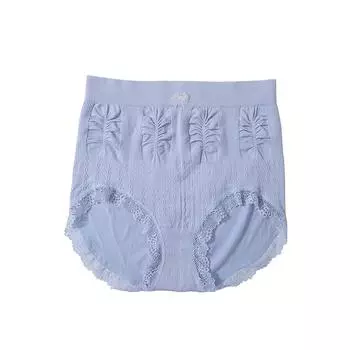 7 шт./лот Нижнее белье больших размеров с высокой талией для женщин, утягивающие треугольные трусики с бантом и завязкой-бабочкой L