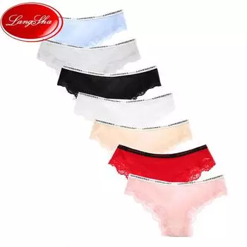 7 шт./компл. женские хлопковые трусики сексуальные мягкие трусы с буквами для девочек трусы женские дышащие эластичные нижнее белье XS-XL M