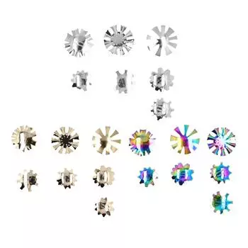 7 шт. Маникюрный триммер для ногтей из нержавеющей стали, шаблон для линии улыбки на краю ногтя Silver