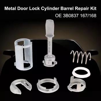 7 шт. Металлический цилиндр замка двери Ремкомплект Oe 3B0 837 167/168 для аксессуаров цилиндра замка автомобиля 1set
