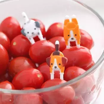 7 шт. милые мини-вилки для фруктов в виде животных из мультфильмов обеденные принадлежности для бенто декор для вечеринки