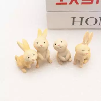 7 шт. Мини пасхальный микропейзаж милый кролик ремесло микрофигурки миниатюры для дома вечеринка свадьба сад украшение украшения