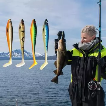 7 шт. мягкие рыболовные приманки искусственные приманки приманки с лопастным хвостом рыболовная приманка для окуня форели судака приманки для ловли окуня 5,5 г 10 см 4