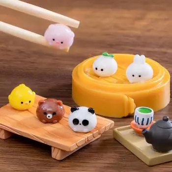 7 шт. мультяшные мини-миниатюры животных, мини-фигурки своими руками, украшение для кукольного домика в сказочном саду, моховой террариум, микроландшафт разноцветный