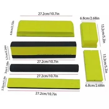 7 шт. набор для самостоятельной сборки, гибкий полиуретановый шлифовальный блок с липучкой, ручной полировальный блок, дисковый шлифовальный диск для полировки автомобиля