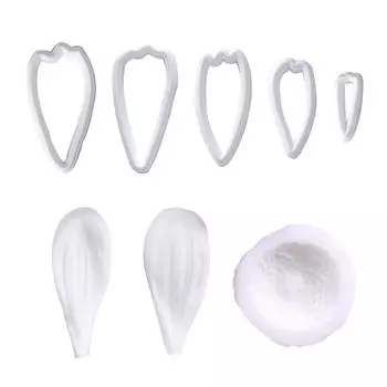 7 шт. Набор форм для ромашек, силиконовые формы для резки, инструменты для украшения торта из помадки, кухонные принадлежности для выпечки, аксессуары