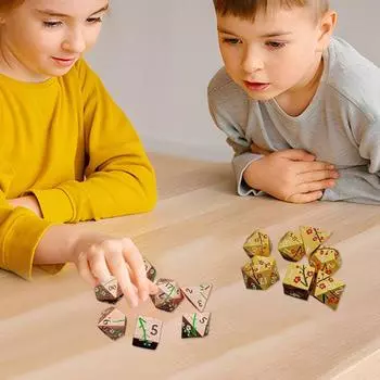 7 шт./набор металлических многогранных игральных костей 4/6/8/10/12/20 граней резные цветочные игральные кости из цинкового сплава игровые кости реквизит семейная вечеринка ролевые игры настольные игры основы