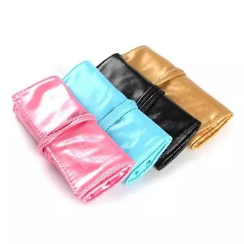 7 шт./набор профессиональных портативных кистей для макияжа, румян, теней для век, пудры, теней, кистей с сумкой из искусственной кожи синий