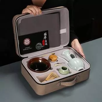 7 шт./набор ручной работы для дома, легко чистящийся чайный набор матча, подставка для инструментов, миска, венчик, совок, подарочные церемониальные традиционные японские чайные сервизы Seven-piece Set