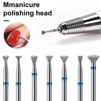 7 шт., набор сверл для ногтей, разные размеры, сверхмощная наждачная пилочка для дизайна ногтей, шлифовальная машинка для педикюра, маникюра, аксессуары, сменный комплект Sets