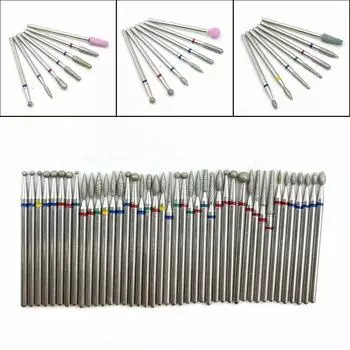 7 шт., наборы алмазных шлифовальных сверл, стоматологических шлифовальных, алмазных полирующих боров 2,35 мм Shankk 01