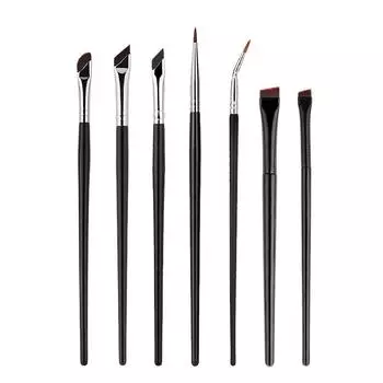 7 шт. обновленная кисть для подводки глаз с ультратонким лезвием и плоским углом для бровей, кисть для макияжа под глазами