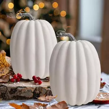 7 шт. осенние искусственные тыквенные статуи, поддельные тыквенные настольные фигурки, модель тыквы из пенопласта для фермерского дома, украшения на День благодарения, осенний урожай B