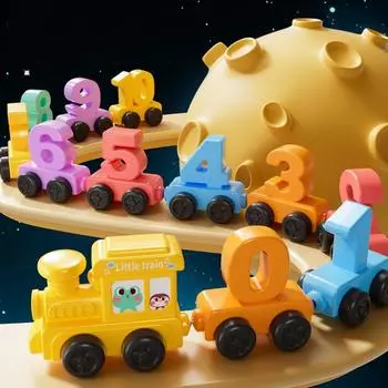 7 шт. Пластиковые цифровые обучающие развивающие игрушки для детей, сборка игрушечных машин, управляемое ползание Style A