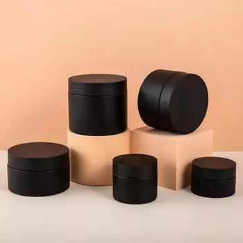 7 шт. Пластиковые пустые многоразовые бутылки, баночка для макияжа, круглая многоразовая бутылка, баночка для крема для лица, мини-контейнер для косметики, дорожные принадлежности 30ml чёрный