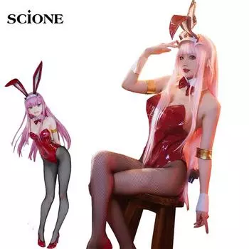 7 шт. полные комплекты аниме DARLING in the FRANXX косплей костюм Zero Two Bunny Girl косплей костюм 02 сексуальный женский комбинезон красный кожаный костюм XS&DARLING красный