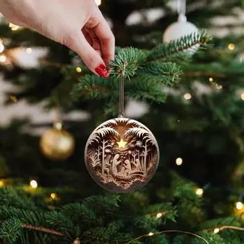 7 шт. Рождественские украшения для сцены Рождества Христова, акриловые подвески для рождественской елки, украшения для дерева, стены, окна, автомобиля Unilateral