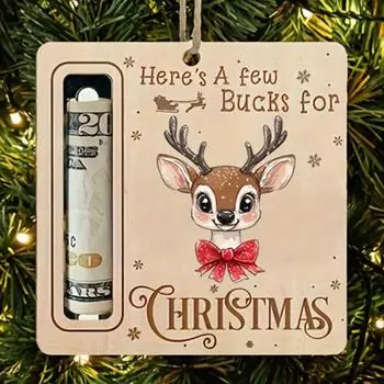 7 шт. Рождественский держатель для денег, деревянный зажим для денег, денежный диспенсер в деревенском стиле A