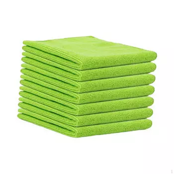 7 шт. Салфетка из микрофибры для мытья окон многоразовая портативная универсальная тряпка для мытья окон зелёный