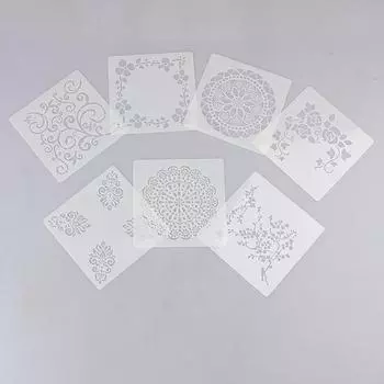 7 шт. шаблонов для тиснения в стиле скрапбукинга, трафаретов для настенной живописи