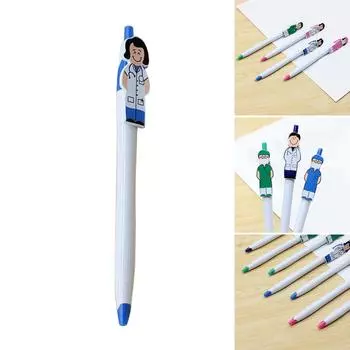 7 шт. шариковая ручка с выдвижной ручкой для доктора и медсестры, шариковая ручка, пишущая плавно, новинка, ручки для письма для больницы, школы, офиса 7
