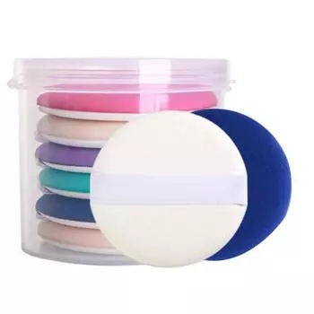 7 шт., спонж для макияжа, спонж для растушевки, влажный, сухой, двойного назначения, круглый спонж для пудры, тональная основа