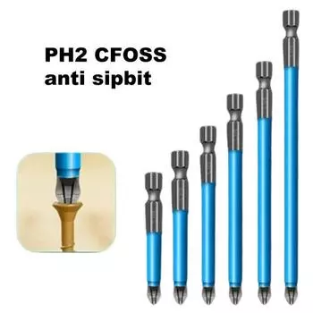 7 шт. сверла с магнитным притяжением, антиокислительные ручные инструменты, набор бит для ручной электрической дрели для дома синий